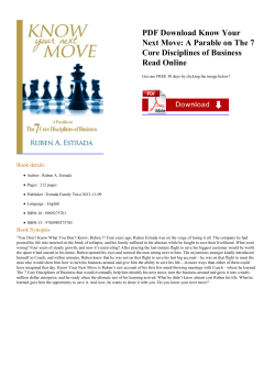 PDF Know Your Next Move: A Parable on
