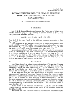 Decompositions into the sum of periodic functions belonging to a
