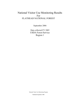 National Visitor Use Monitoring Results