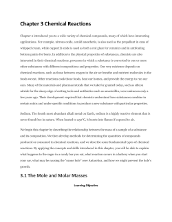 Chapter 3 Chemical Reactions