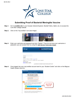 Submitting Proof of Bacterial Meningitis Vaccine