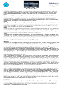 Space and Astronomy Team Diary Entry December 2015