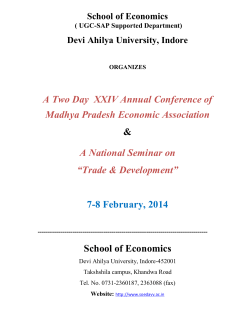 A Two Day XXIV Annual Conference of Madhya Pradesh Economic