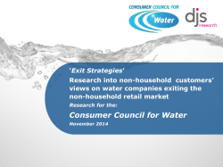 retail exit - Consumer Council for Water
