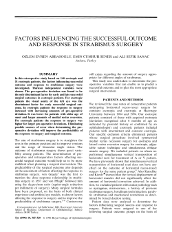 factors influencing the successful outcome and response in