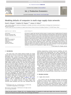 Modeling defaults of companies in multi