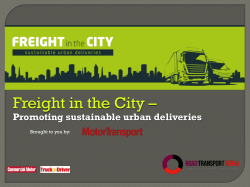overview of Freight in the City commercial opportunities