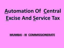aces presentation - Central Excise, Mumbai-III