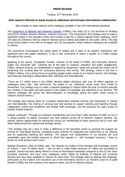 New strategy to make national online catalogue available