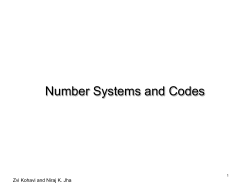 Number Systems and Codes