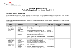 PPG Action Plan 2015-16 - City View Medical Practice