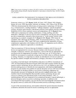 Using assistive technology to enhance the skills of students with