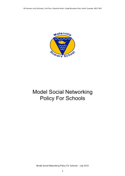 Model Social Networking Policy For Schools