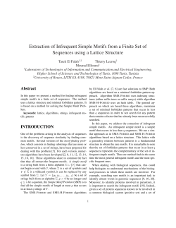 Extraction of Infrequent Simple Motifs from a Finite Set of Sequences