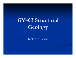 GY403 Structural Geology
