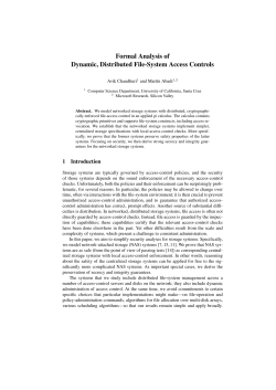 Formal Analysis of Dynamic, Distributed File