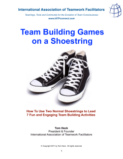 Team Building Games on a Shoestring