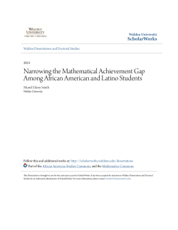 Narrowing the Mathematical Achievement Gap