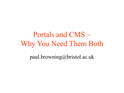 Portals and CMS