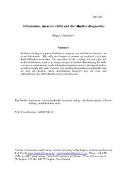 Information, measure shifts and distribution diagnostics