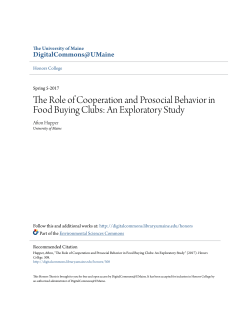 The Role of Cooperation and Prosocial Behavior in Food Buying