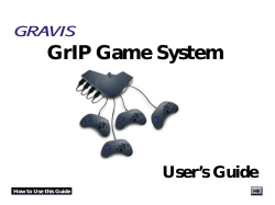 GrIP Game System User`s Guide