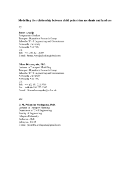 modelling a relationship between child pedestrian accidents