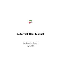 Auto Task User Manual