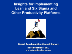 How different is it from lean or six sigma