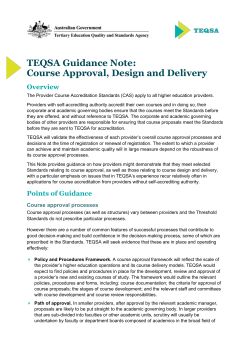 Course approval processes