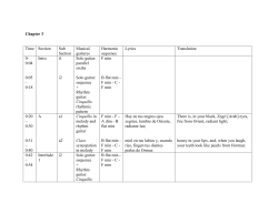 Chapter 3 Time Section Sub Section Musical gestures Harmonic