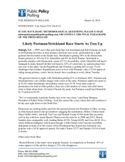 Likely Portman/Strickland Race Starts As Toss Up