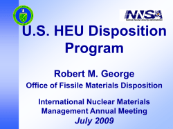 US HEU Disposition Program