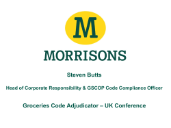 Role of the Code Compliance Officer - Wm Morrison