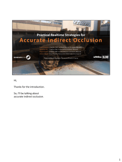 Practical Realtime Strategies for Accurate Indirect Occlusion
