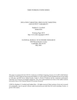 NBER WORKING PAPER SERIES INFLATION TARGETING, PRICE