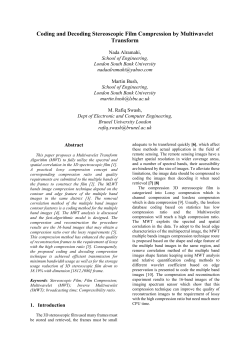 Coding and Decoding Stereoscopic Film Compression by