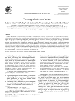 The amygdala theory of autism