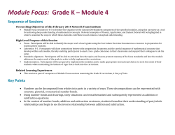 Grade K Module 4 Facilitator`s Guide