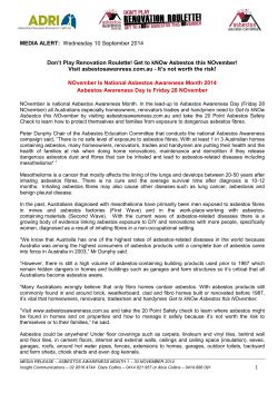 MEDIA ALERT: Wednesday 10 September 2014 Don`t Play