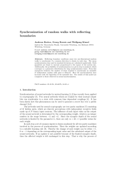 Synchronization of random walks with reflecting boundaries