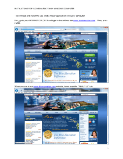INSTRUCTIONS FOR VLC MEDIA PLAYER ON WINDOWS