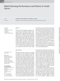 Match Running Performance and Fitness in Youth Soccer