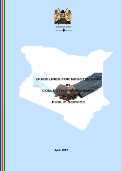 Guidelines for Negotiations in Collective Bargaining in the Public