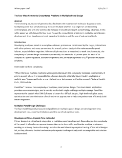 White paper draft 5/31/2017 The Four Most