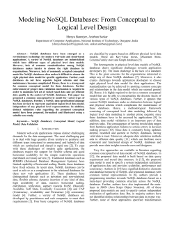 Modeling NoSQL Databases: From Conceptual to Logical Level