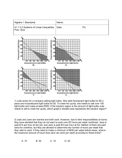 Algebra 1 Standards Name: A1.1.3.2 Systems of Linear Inequalities