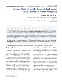 Efficient Mobile Agent Path-search Techniques using Genetic