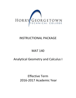 instructional package - Horry Georgetown Technical College