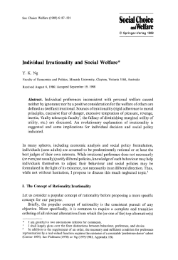 Individual irrationality and social welfare
